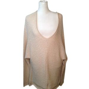 Free People Tan Knit Sweater l M